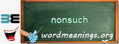 WordMeaning blackboard for nonsuch